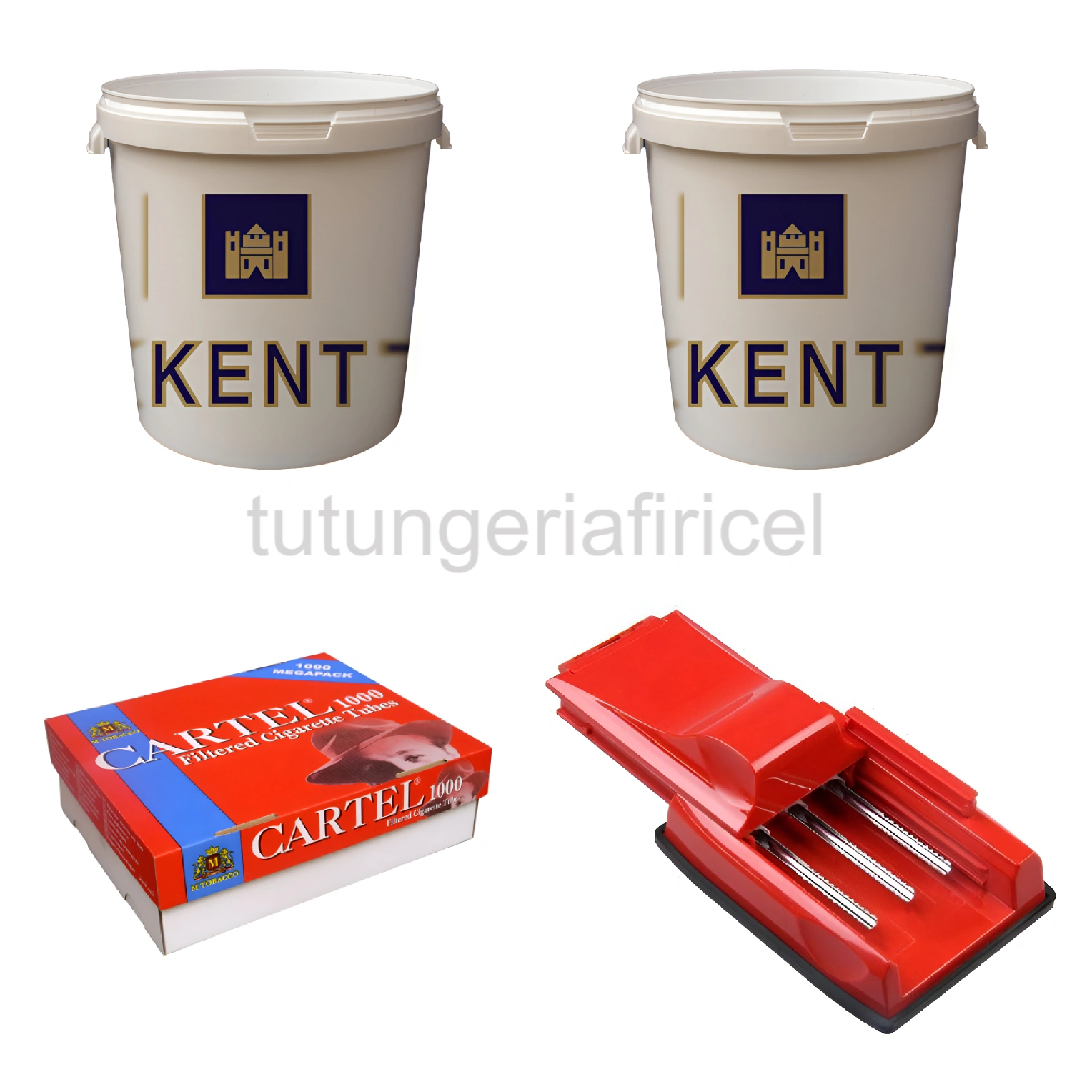 2 X Tutun la Găleată Kent 0.1 + Aparat de Facut Țigări + Tuburi Țigări Cartel 1000 Buc — Oferte
