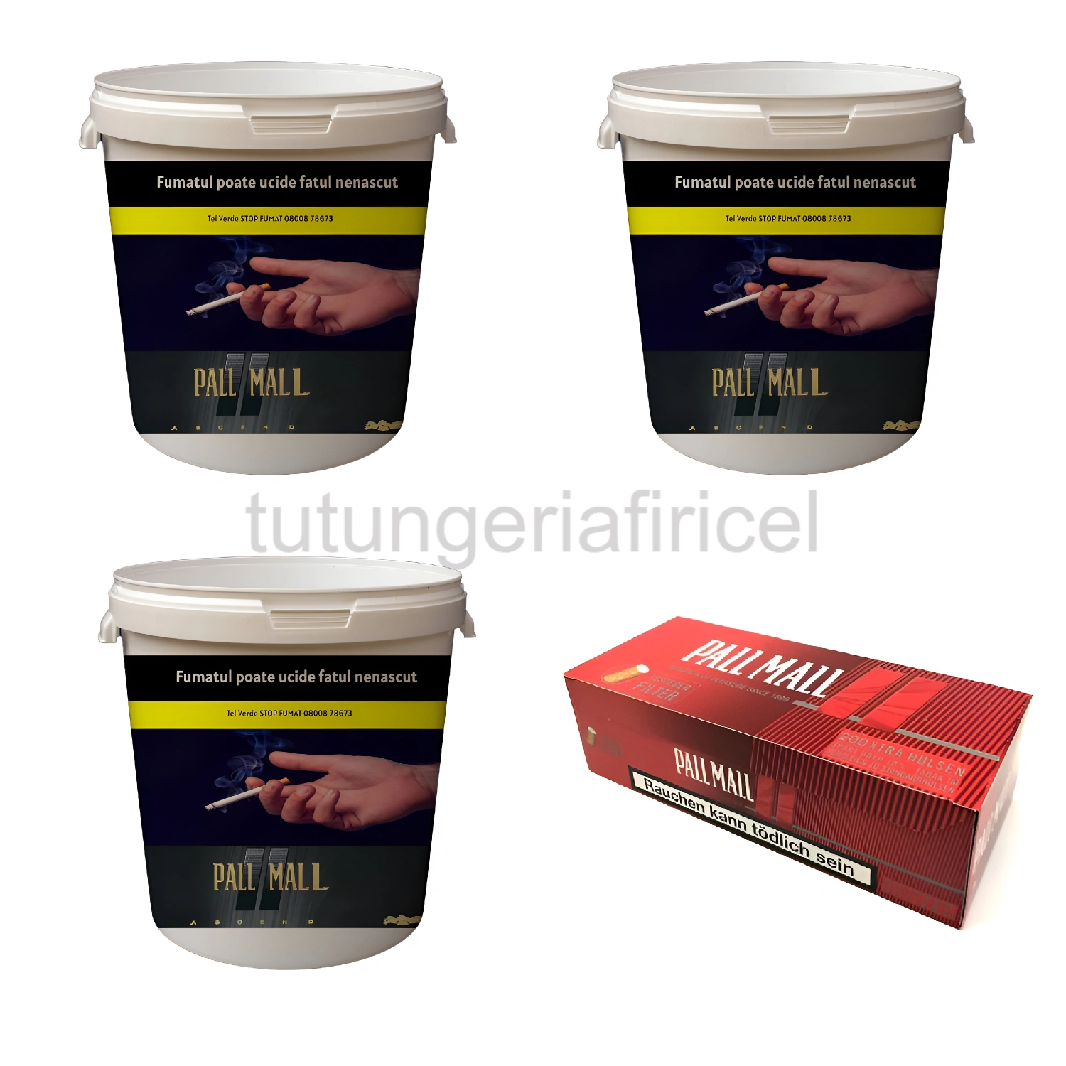 3 X Tutun la Găleată Pall Mall 0.1 + Tuburi Țigări Pall Mall 200 Buc — Oferte